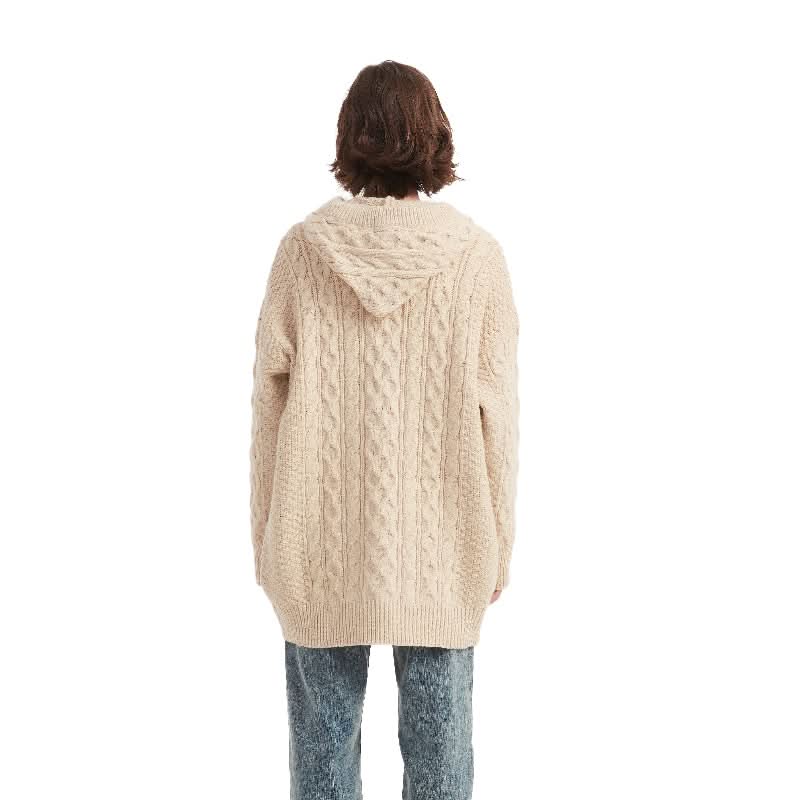 Cable Knit Zip-Up Hooded Cardigan - BENTA Crochet