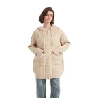 Cable Knit Zip-Up Hooded Cardigan - BENTA Crochet
