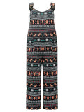 Christmas Print Adjustable Strap Jumpsuit - BENTA Crochet