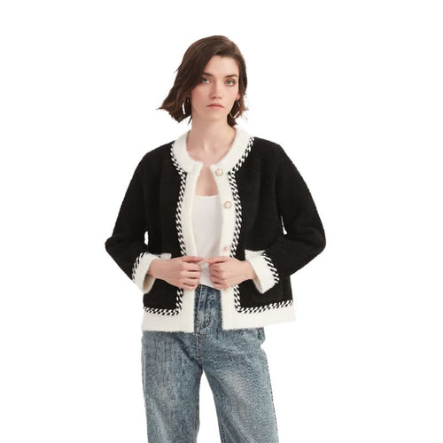 Classic Crew Neck Cardigan Sweater - BENTA Crochet