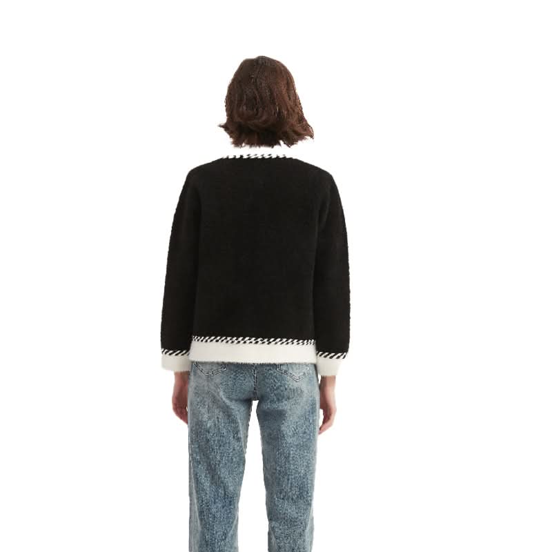 Classic Crew Neck Cardigan Sweater - BENTA Crochet