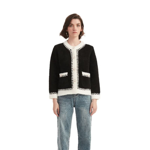 Classic Crew Neck Cardigan Sweater - BENTA Crochet