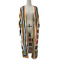 Crochet Duster Cardigan Wholesale | Striped Patchwork Long - BENTA Crochet