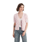Cropped Hollow-Out V-Neck Sweater Top - BENTA Crochet
