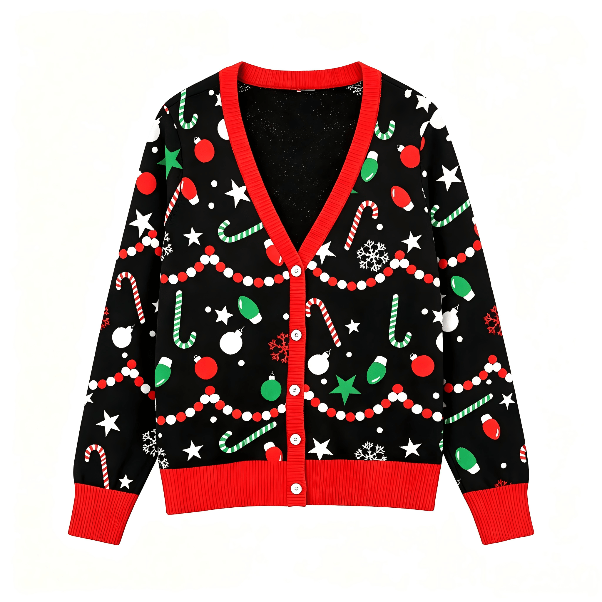 Custom Ugly Christmas Cardigan Sweater OEM | Women's Button-Down Knitwear - BENTA Crochet