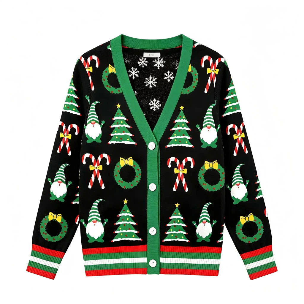 Custom Ugly Christmas Cardigan Sweater OEM | Women's Button-Down Knitwear - BENTA Crochet