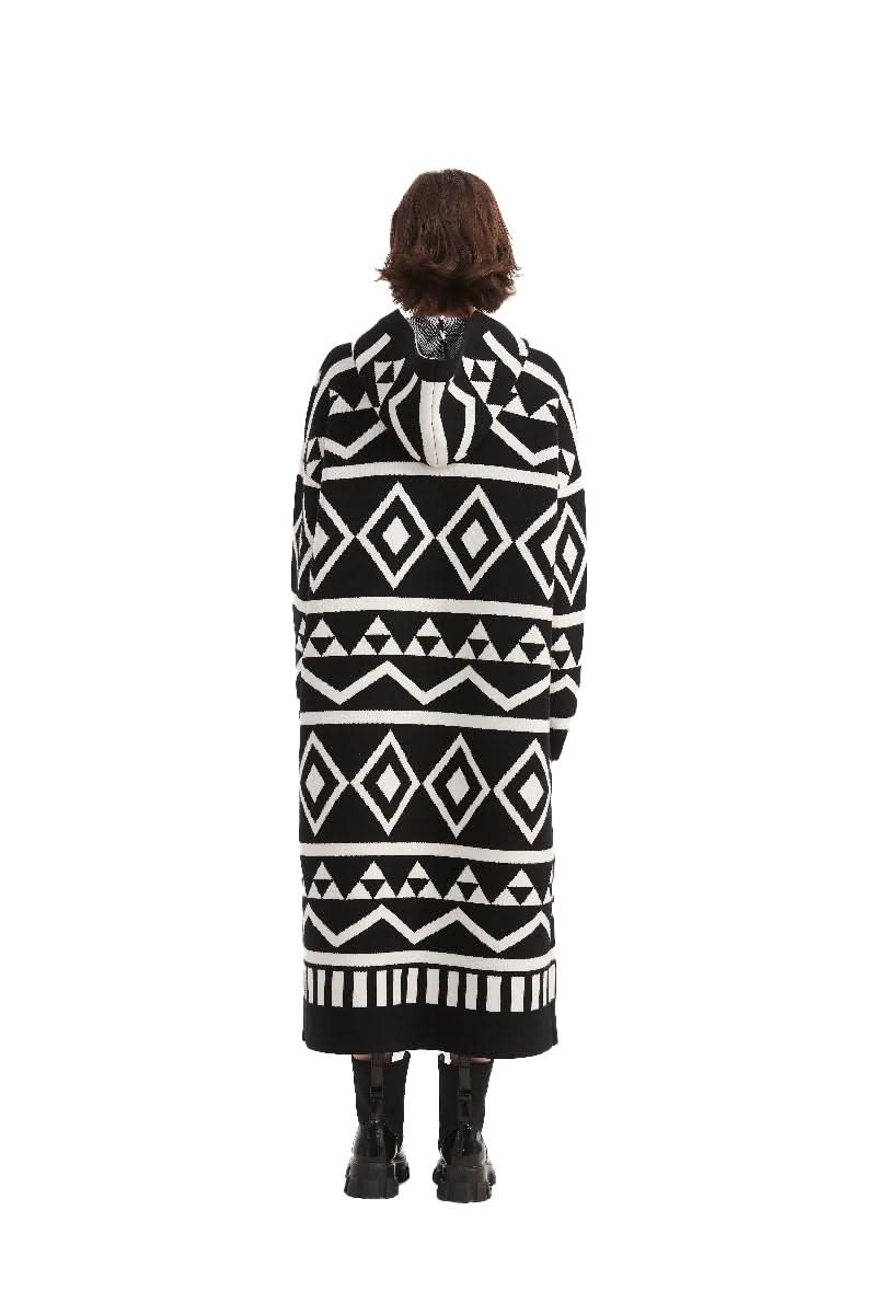 Designer-Inspired Striped Print Cardigan Sweater - BENTA Crochet
