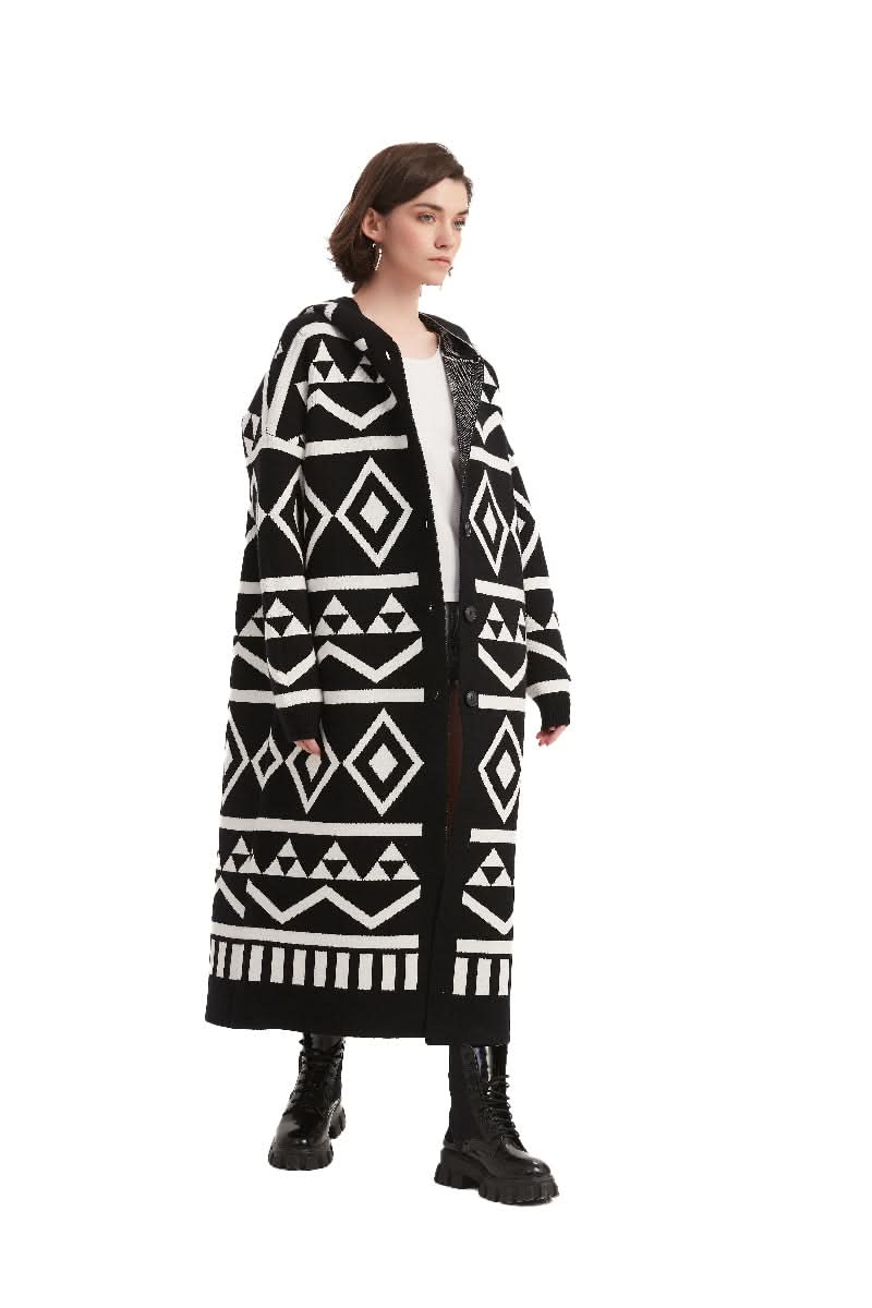 Designer-Inspired Striped Print Cardigan Sweater - BENTA Crochet