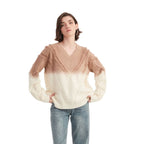 Gradient Color Rhombic Tassel Pullover Sweater - BENTA Crochet