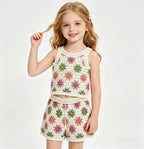 Kids Crochet Tank & Shorts Set | Floral Diamond Wholesale