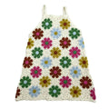 Kids Crochet Sundress | Daisy Grid Pattern Wholesale - BENTA Crochet