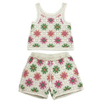 Kids Crochet Tank & Shorts Set | Floral Diamond Wholesale - BENTA Crochet