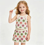 Kids Crochet Tank & Shorts Set | Floral Diamond Wholesale - BENTA Crochet