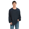 Men Canvas Patch Waffle Knit Sweatshirt | Workwear Style Custom Wholesale Top - BENTA Crochet