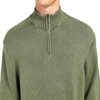 Men Half Zip Mock Neck Waffle Knit Top | Soft Casual Custom Wholesale Pullover - BENTA Crochet