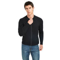 Men Ribbed Zip Up Baseball Collar Knit Jacket | Slim Custom Bulk Outerwear - BENTA Crochet