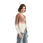 Ombre V-Neck Single-Breasted Cardigan Sweater - BENTA Crochet