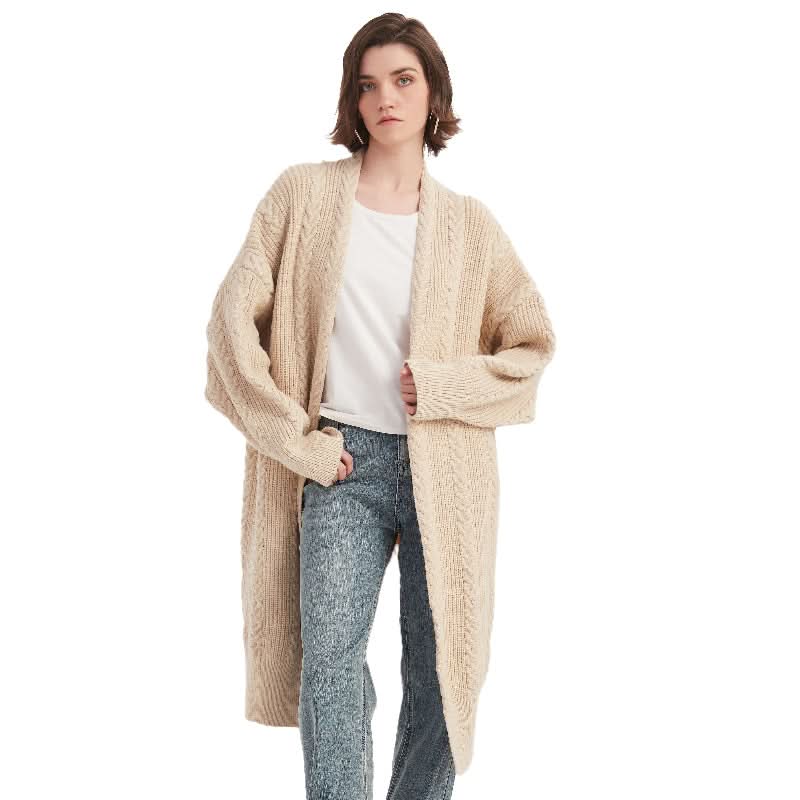 Oversized Cable Knit Cardigan Sweater - BENTA Crochet