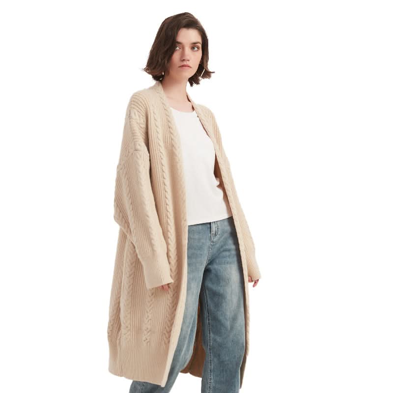 Oversized Cable Knit Cardigan Sweater - BENTA Crochet