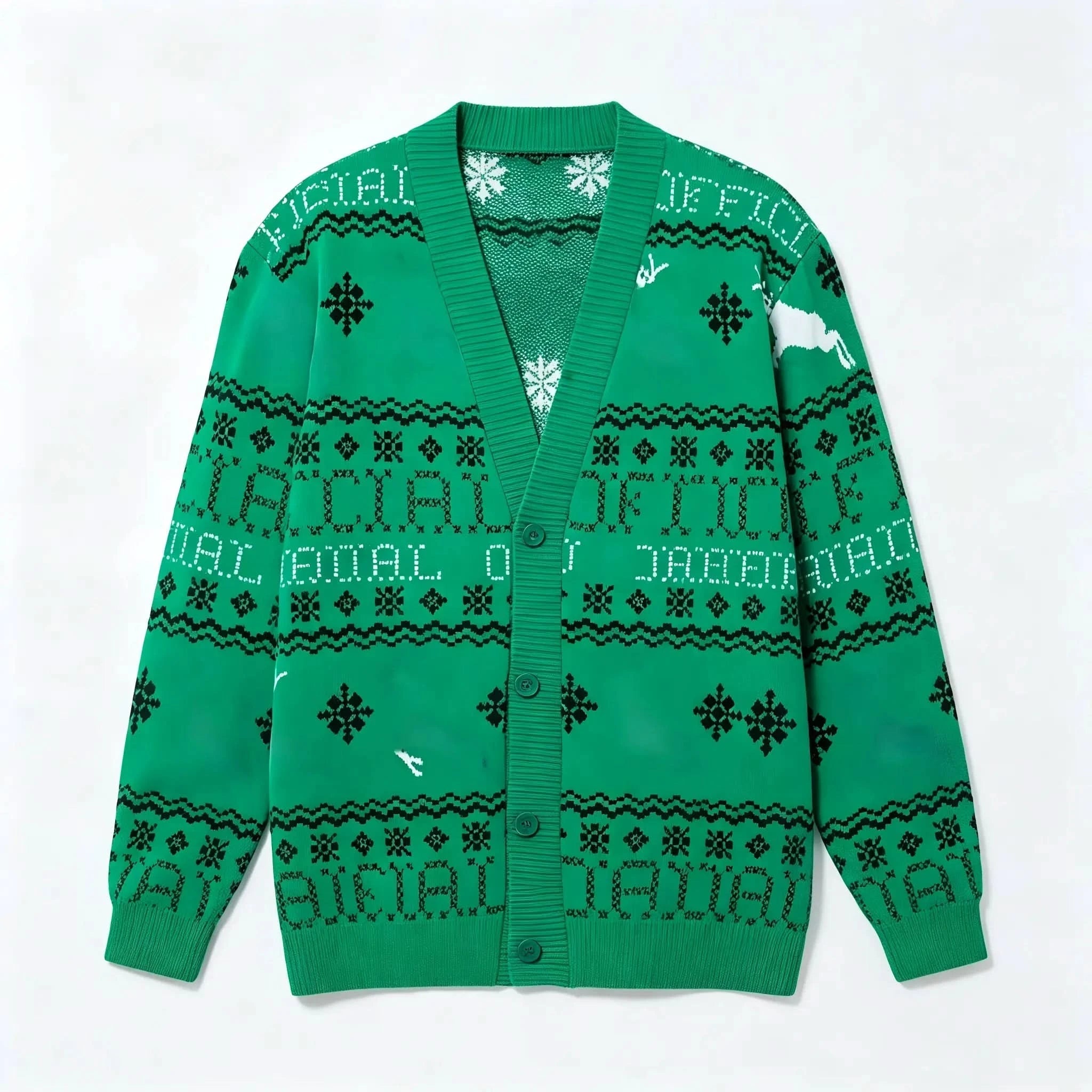 Reindeer Fair Isle Christmas Cardigan - BENTA Crochet