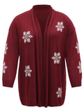 Supersoft Snowflake Lapel Collar Cardigan - BENTA Crochet