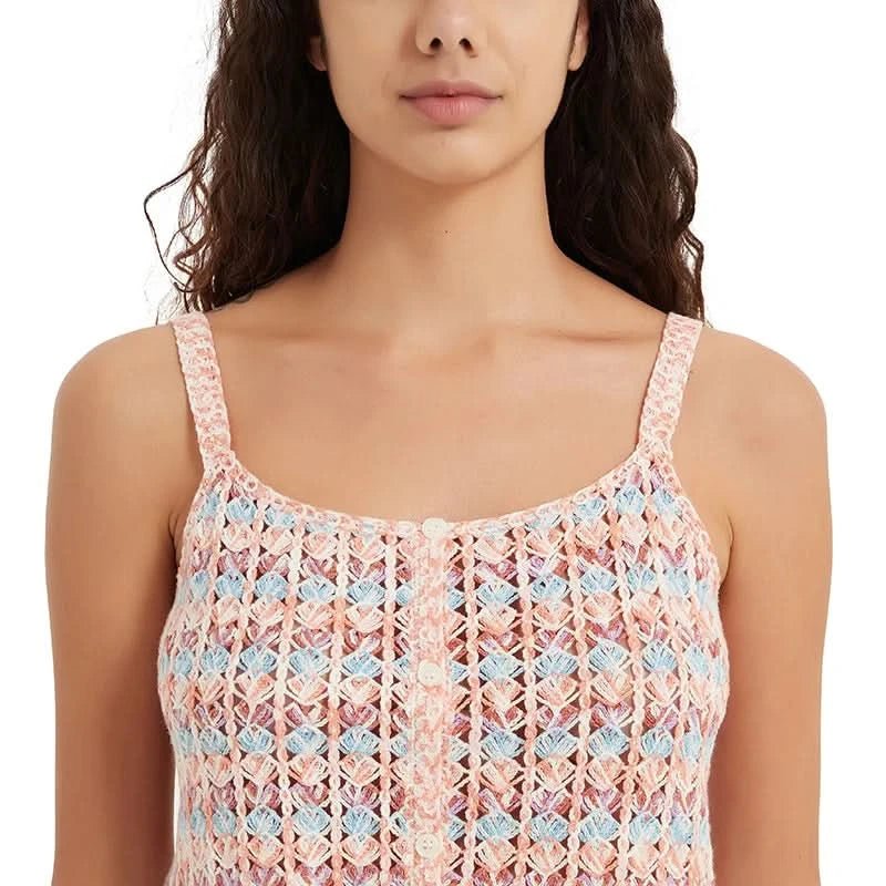 Tweed-Effect Crochet Cami Top & Skirt Set - BENTA Crochet