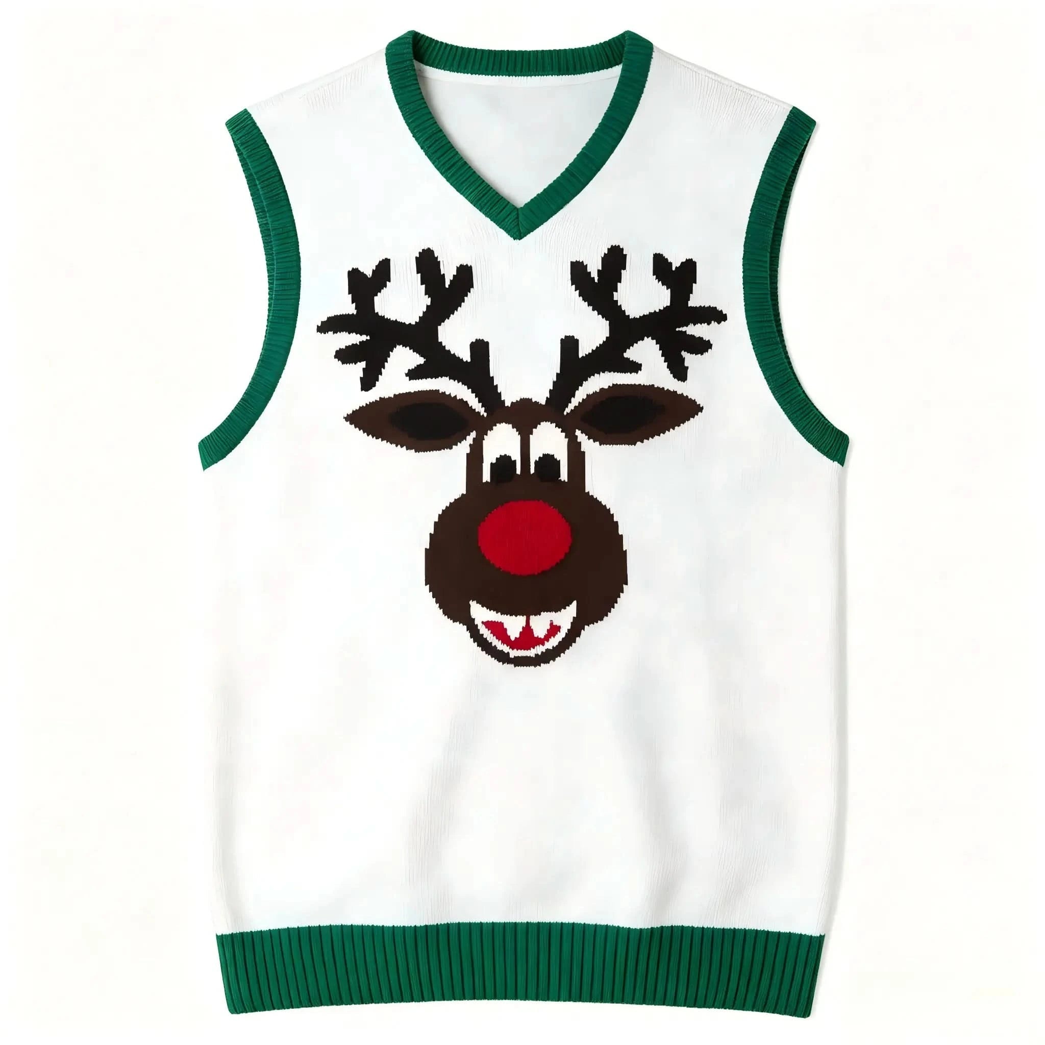 Ugly Christmas Reindeer Sweater Vest - BENTA Crochet