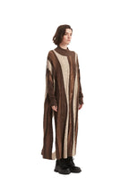 Vertical Colorblock Mock Neck Caftan Sweater Dress - BENTA Crochet