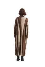 Vertical Colorblock Mock Neck Caftan Sweater Dress - BENTA Crochet