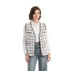 Vintage Tweed V-Neck Sweater Vest - BENTA Crochet
