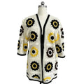 Women's Crochet Cardigan Wholesale | Floral Medallion Tie Front - BENTA Crochet