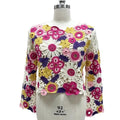 Women's Crochet Lace Top Wholesale | Floral Applique Long Sleeve - BENTA Crochet