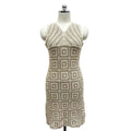 Women's Crochet Sheath Dress | Diamond Square V-Neck - BENTA Crochet