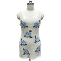 Women's Crochet Tank Dress | Blue Rose Applique - BENTA Crochet