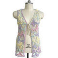 Women's Crochet Vest | Floral Clover Tie Front - BENTA Crochet