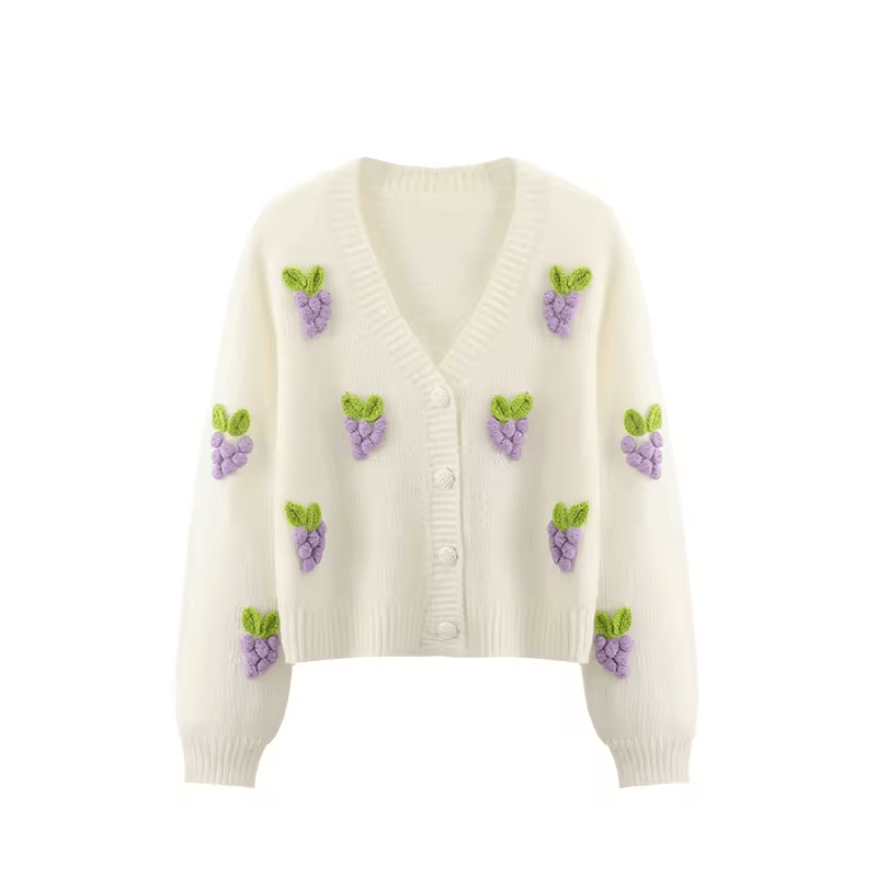 Women‘s sweet long sleeve 3D crochet Cardigan - BENTA Crochet